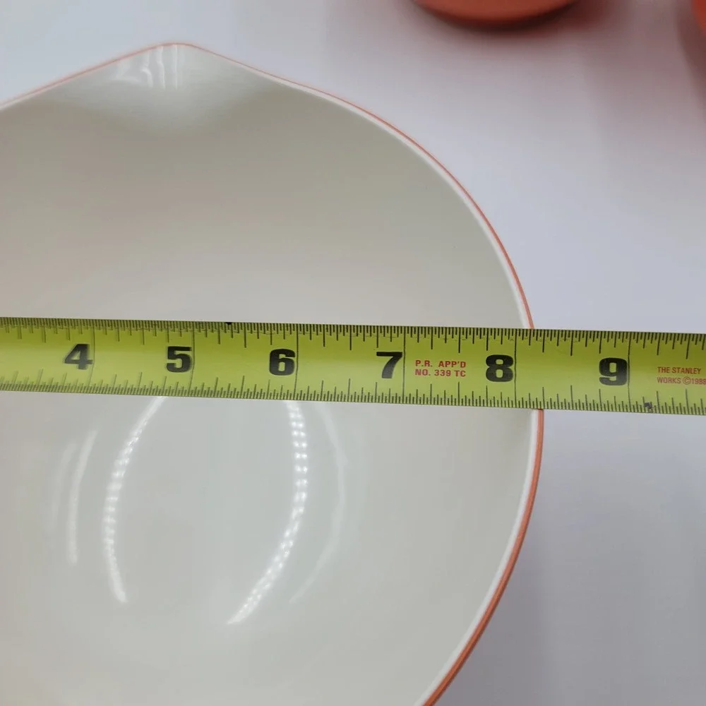 Orange‎ Melamine Nesting Mixing Bowl Set with Pour Spout 3 Piece Set